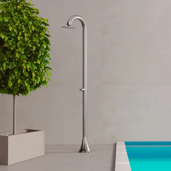 Outdoor Comfort With The Nautico Luna Stainless Steel Shower, Ideal For Outdoors. For Gardens Or Pool Areas, It Offers a Refreshing Cold Water Spray That Is Corrosion And Weather Resistant. Durability Elegance And Timeless Style. - Image 4