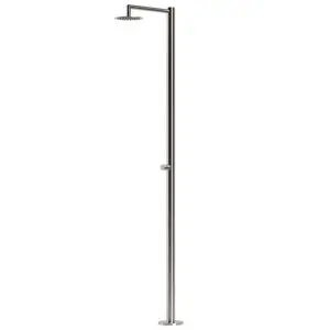 316l Nautical Stainless Steel Shower Column For Outdoor Sined Polifemo. Made With Timer For Maximum Comfort And Water Savings. Simplified Installation And Unique Resistance With Dedicated C-box. Ideal For Any Outdoor Space.