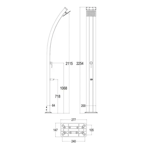 Premium Outdoor Shower 30L | SINED - Image 9