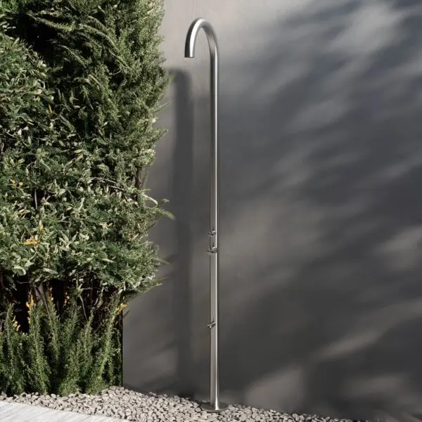 Olbia Inox: High Quality 316l Sined Nautical Steel Outdoor Shower, h 243.9cm, 6cm Diameter, With C-box System For Superior Stability. Ideal For Marine Environments, Gardens, Swimming Pools. Elegant Design, Integrated Mixer, Corrosion Resistant. - Image 7
