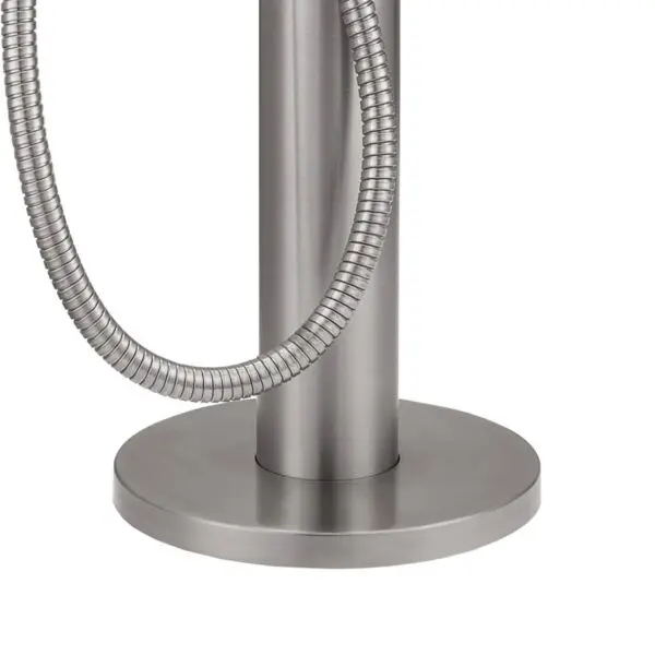 Mini Stainless Steel Free Standing Bathtub Pedestal With Hand Shower Sined Oristano Inox Mixing Of Both Shower Head And Movable Hand Shower Shower With Hot And Cold Water Inlet In Excellent Quality 316l Stainless Steel Also Suitable For Outdoor Use - Image 5