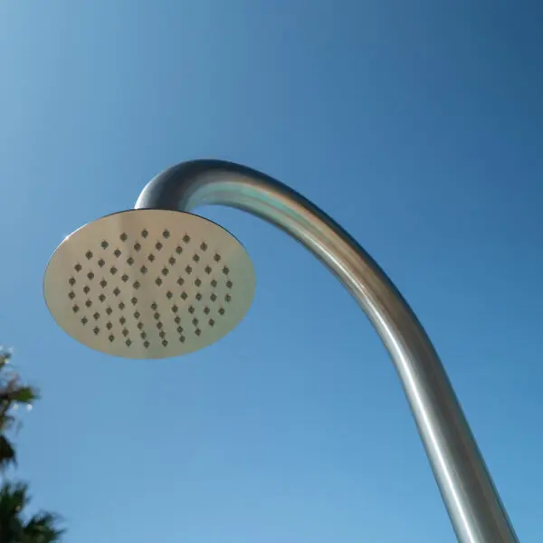 Quality Stainless Shower Only Cold Water For Swimming Pools Gardens And Beaches Sined Model Palau. Structure And Accessories In Aisi 316l Stainless Steel, Marine Steel. Drum Diameter 6 Cm. Cold Water Only Supply. Weather And Salt Resistant. - Image 4