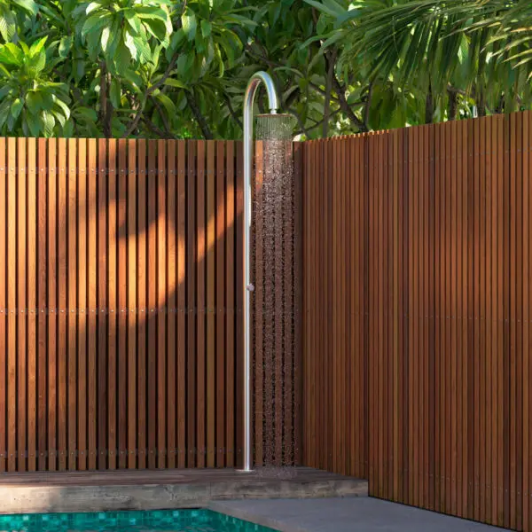 Quality Stainless Shower Only Cold Water For Swimming Pools Gardens And Beaches Sined Model Palau. Structure And Accessories In Aisi 316l Stainless Steel, Marine Steel. Drum Diameter 6 Cm. Cold Water Only Supply. Weather And Salt Resistant. - Image 9