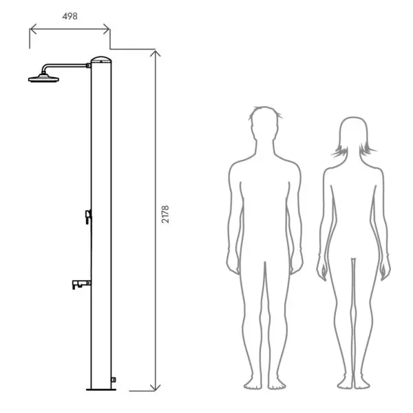 Elegant Stylish Outdoor Shower 28L | SINED - Image 5