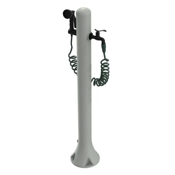 Garden Fountain Acqua Pro Straight Structure In Polyethylene Hd, Suitable For Gardens, Swimming Pools, Beaches. Predisposition For Quick Connection Garden Hose. Flexible Hose 7, 5 Mt External . Spray Gun 8 Different Jets. Dove Color