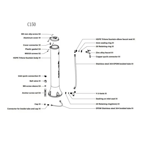 Stylish Fountain 15CM | SINED - Image 6