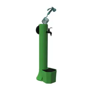 Outdoor Green Fountain Model Tritone-pro. Double Water Connection, Basket At The Base And Flexible Hose 7,5 M. Long To Water The Garden Or The Outdoor Spaces. Made Of High Resistance Polyethylene. Everything Necessary For Easy Assembly