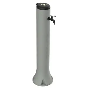 Garden Drinking Fountain Dove-colored, Model Tritone With Hose Hook. Diameter 15 Cm Height 100 Cm. Fountain Made In Hdpe (high Resistance Polyethylene) Resistant To Uv Rays, To Limestone And Saltiness.
