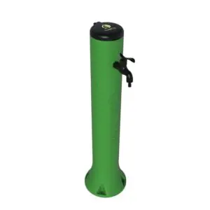 Garden Drinking Fountain Green Color, Model Tritone With Hook For Hose. Diameter 15 Cm Height 100 Cm. Fountain Made In Hdpe (high Resistance Polyethylene) Resistant To Uv Rays, To Limestone And Saltiness.