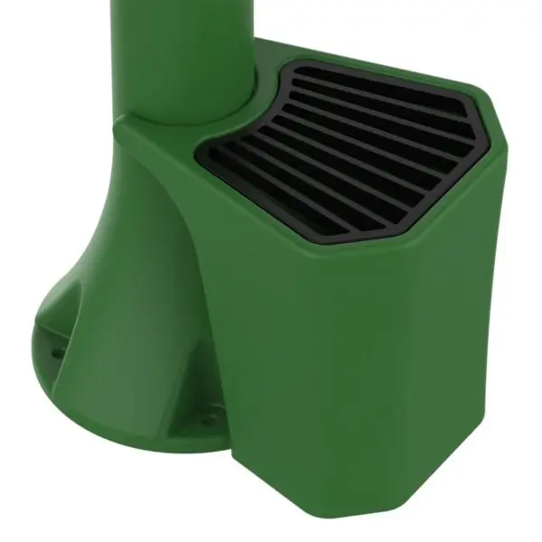 Green Garden Fountain And Bucket With 5 Liters Capacity, Cast Iron Grid For Leaves Collection. Lateral Water Connection. Kit Made In High Resistance Polyethylene. External Flexible Hose 7,5 Mt And Spray Gun With 8 Different Jets. - Image 4