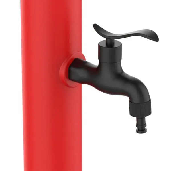 Kit Composed By Red Fountain And Bucket With 5 Liters Capacity And Cast Iron Grid To Collect Leaves. Made Of High Resistance Polyethylene. Predisposition For Garden Hose Quick Couplings Everything Needed For Easy Assembly. - Image 2