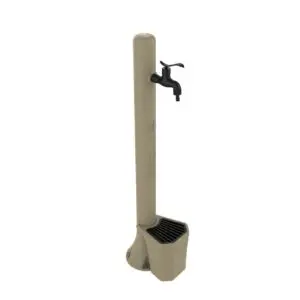 Kit Composed By Fountain And Bucket With 5 Liters Capacity And Cast Iron Grid To Collect Leaves. Made Of High Resistance Polyethylene. Predisposition For Garden Hose Quick Couplings Everything Needed For Easy Assembly.