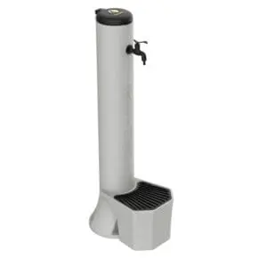 Turtledove Fountain For Outdoor Use And Bucket With 5 Liters Capacity, Aluminium Grid For Leaves Collection Double Water Connection On The Side And On The Bottom Made Of High Strength Polyethylene Black Metal Alloy Tap With Garden Hose Quick Coupling