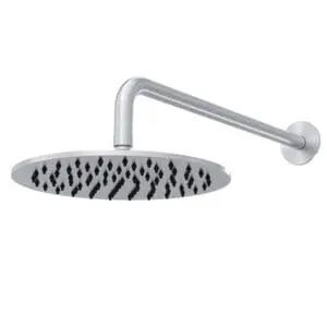 SINED LEVANTE Built-in Wall Shower Kit in 316L Stainless Steel. 25 cm arm and shower head included. Ideal for Indoor and Outdoor use. Corrosion Resistant. Elegant design for Modern Bathrooms, Spas and Outdoor Environments.
