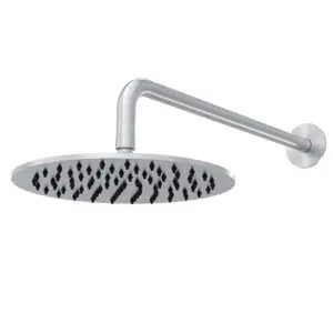 SINED Wall Shower Arm and Shower Head Kit. 30 cm Shower Head. Made of 316L Stainless Steel Stainless Finish, Ideal for Indoor and Outdoor, Elegant and Corrosion Resistant, Perfect for Modern Bathrooms and Outdoor Environments