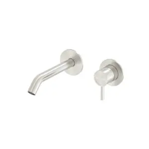 SINED LEVANTE Wall Mixer and Spout Kit. 316L Stainless Steel Wall-mounted Faucet. Ideal for Indoor and Outdoor, Stainless Finish, Elegant and Durable Design for Modern Bathrooms and Outdoor Environments.