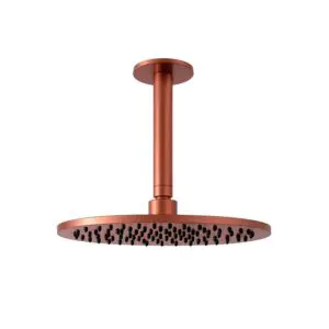 SINED LEVANTE Overhead Shower Head Kit in 316L Stainless Steel. Stainless Finish. 25 cm Arm and Shower Head Included, Indoor and Outdoor Installation, Elegant and Corrosion Resistant Design for Modern Environments.
