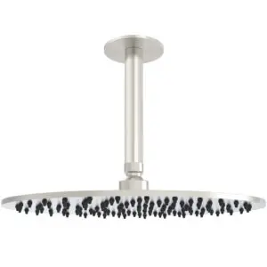 SINED Overhead Shower Head Kit in 316L Stainless Steel. Stainless Finish. 30cm Arm and Shower Head Included, Indoor and Outdoor Installation, Elegant and Corrosion Resistant Design for Modern Environments