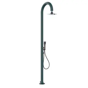 Sensor Aluminum Gray Shower With 3-jet Shower Head For Indoor And Outdoor Use. Double Water Connection, Lower And Side. Can Be Positioned Outside Or Inside The House. With Movable Hand Shower. For All Outdoor And Home Bathroom.