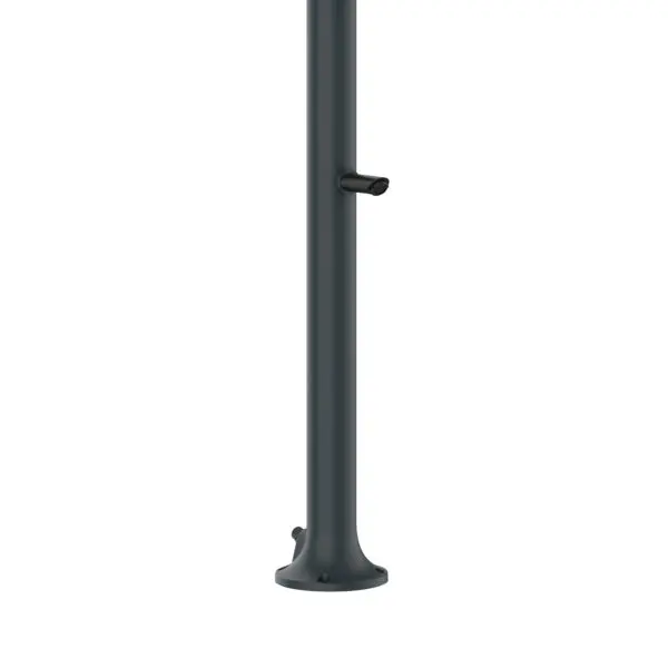 Gray Moon Shower In Aluminum Hot And Cold Water Sined With Temperature And Footwash Mixer. Double Water Connection, Bottom And Side, Installable Both Inside And Outside The House, Richly Equipped. - Image 3
