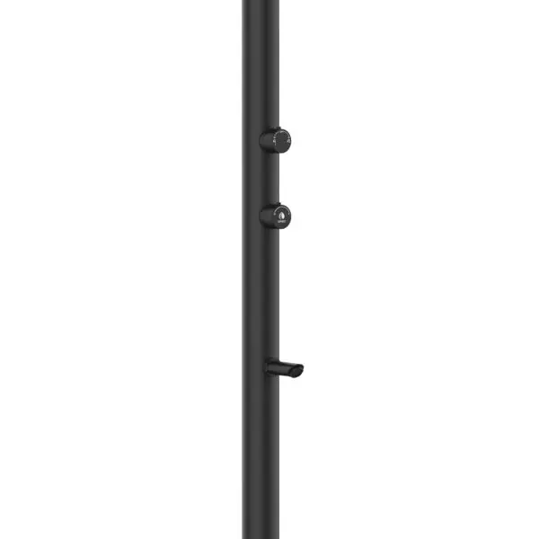 Black Luna Aluminum Hot And Cold Water Sined Shower With Temperature And Footwash Mixer. Double Water Connection, Bottom And Side, Installable Both Inside And Outside The House, Richly Equipped. - Image 5