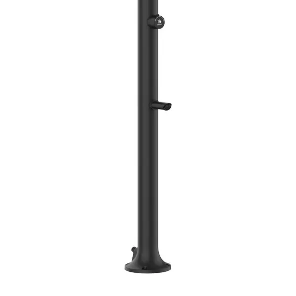 Black Luna Aluminum Hot And Cold Water Sined Shower With Temperature And Footwash Mixer. Double Water Connection, Bottom And Side, Installable Both Inside And Outside The House, Richly Equipped. - Image 6