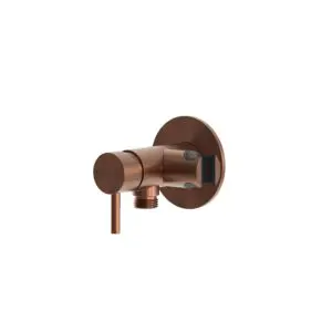 SINED LEVANTE bathroom wall-mounted mixer in 316L stainless steel with hand shower holder. PVD Pink GOLD finish. Suitable for indoor and outdoor use. Ideal For Private and Professional Environments. Perfect for Bathrooms and Outdoor Environments