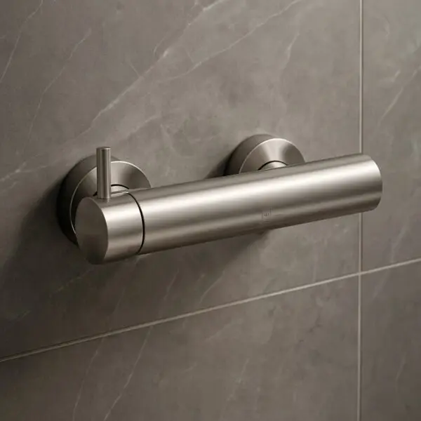 SINED LEVANTE bathroom wall mixer made of 316L stainless steel with 1 water outlet and standard connection, suitable for indoor and outdoor installation. Corrosion Resistant. Perfect for Modern Bathrooms and Outdoor Environments. - Image 2