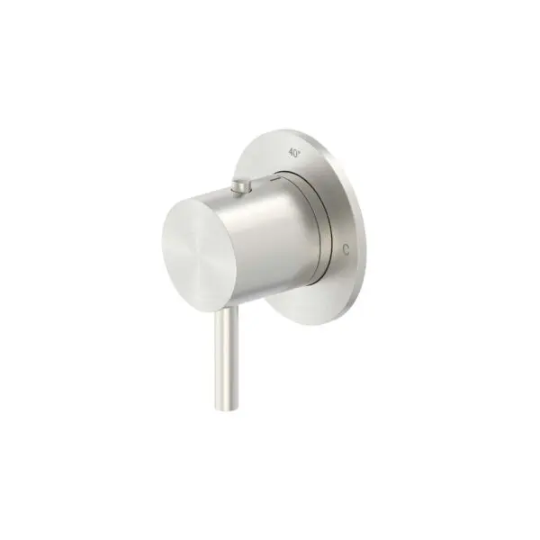 SINED LEVANTE thermostatic bathroom wall-mounted mixer in 316L stainless steel. Automatic temperature control. Suitable for indoor and outdoor installation, corrosion resistant and modern and durable design.