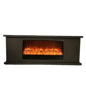 Sined Ispica 1500w Built-in Cabinet And Electric Fireplace Kit. Dark Gray Cabinet With Electric Insert, Elegance, Savings Throughout The Year. The 'insert You Can Use It In All Seasons, Selecting Only The Flame Effect. Erp Certified.