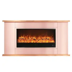 Desio Wooden Cabinet Complete With Electric Fireplace Sined Ispica 108. Elegant Quality Wooden Cabinet With Integrated Electric Fireplace. Heats And Decorates With Style. Remote Control Included For Total Comfort. Perfect For Any Environment. Pearl Gray.