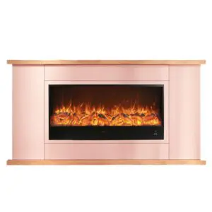 Desio Wooden Cabinet Complete With Electric Fireplace Sined Ispica 108. Elegant Quality Wooden Cabinet With Integrated Electric Fireplace. Heats And Decorates With Style. Remote Control Included For Total Comfort. Perfect For Any Environment. Pearl Gray.