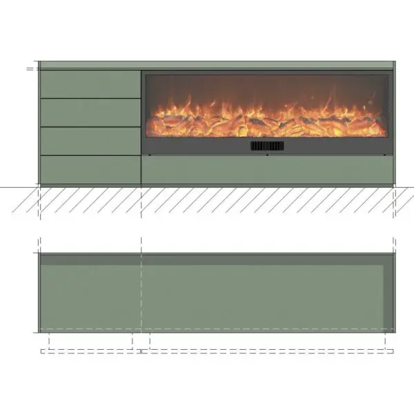 Premium Fireplace with Furniture | SINED