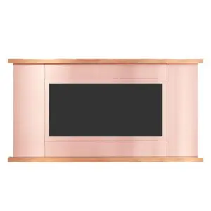 Custom Made Furniture For Electric Fireplace, Furniture Prepared For The Placement Of The Sined Ispica 1500w Electric Insert. Cabinet In Light Grey Wood Sian Grey Structure And Doors Top And Base Oak For All Interior Environments Also Commercial