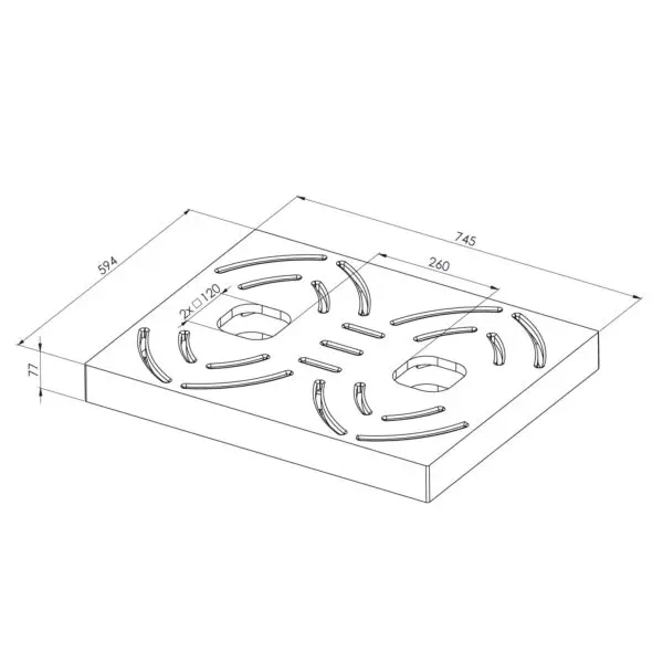 Two-level Rectangular Footboard Made Of Genuine Okume Marine Plywood, Strong And Durable, With Provision To Install Two Sined Stainless Steel Showers Complete With C-box For Perfect Integration. Outdoor Shower Tray Made In Italy. - Image 8