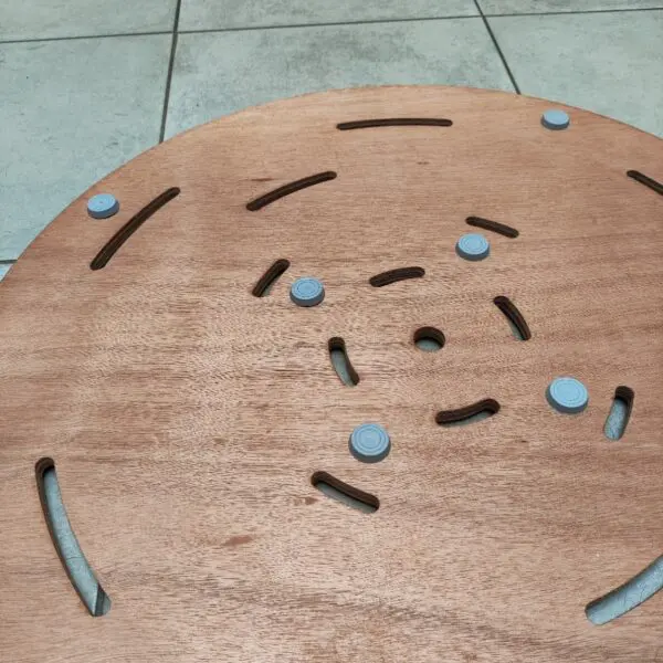 Wooden Okume Outdoor Round Platform For Showers Size Diameter 59 Cm High Robustness Thanks To High Quality Materials Chosen To Make The Shower Tray Optimal For Outdoor Use. - Image 3