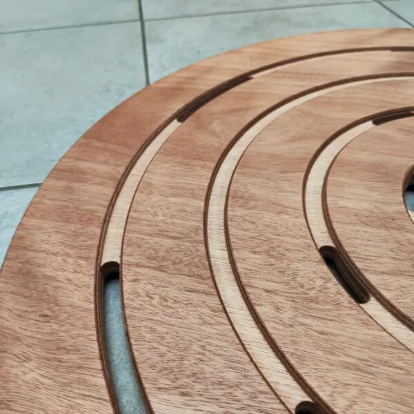 Wooden Okume Outdoor Round Platform For Showers Size Diameter 59 Cm High Robustness Thanks To High Quality Materials Chosen To Make The Shower Tray Optimal For Outdoor Use. - Image 4