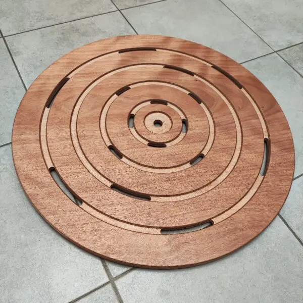 Wooden Okume Outdoor Round Platform For Showers Size Diameter 59 Cm High Robustness Thanks To High Quality Materials Chosen To Make The Shower Tray Optimal For Outdoor Use. - Image 6