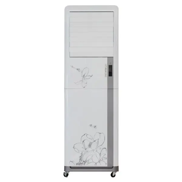 Mobile Evaporation Cooling Unit 156 Colour White Suitable For Rooms Up To 30 Sqm Water Consumption 3-5 Litres Per Hour Air Conditioning Unit With Water Cooling Ideal For Private And Commercial Applications Refreshes And Purifies The Air
