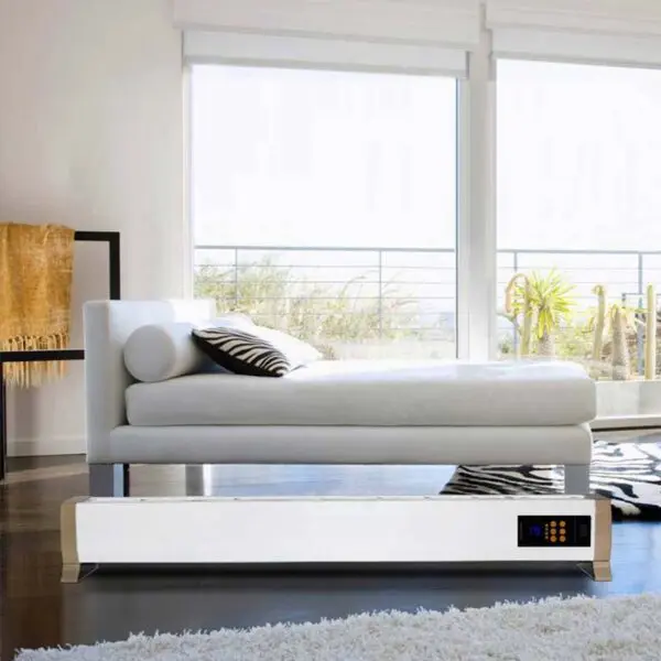 Floor And Baseboard Heater 1800w With Remote Control Included, Also Controllable Directly From The Panel Operation By Natural Air Convection. Heater Equipped With Feet And Supports Metal Frame White - Image 9
