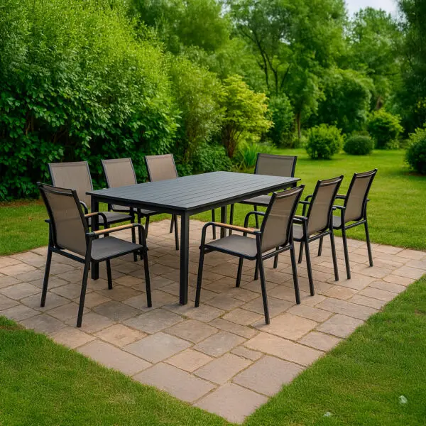 Elegant modern outdoor chair in Anthrazit | SINED - Image 2