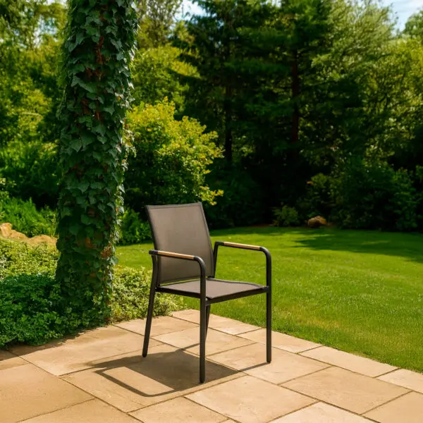 Elegant modern outdoor chair in Anthrazit | SINED - Image 3