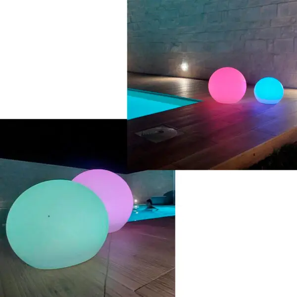 Sined Luminous Sphere Professional Waterproof For Hotel Restaurants Diameter 40 Cm Floor Lamp Equipped With Photovoltaic Panel And Led Light Interchangeable Colors Solar Sphere Made Of Polyethylene Lldpe Made In Italy Cold Light6000k - Image 3