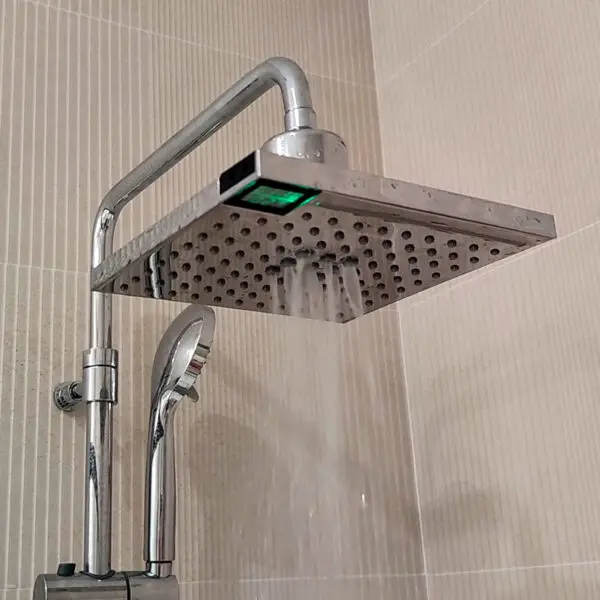 Rain Shower Head Infrared Sensor With Water Jet Change Function. Without Battery It Works With Water Jet Only. Abs Body 22x22 Cm And Brass Connector 3 Functions Of The Water Jet Rain, Mist, Waterfall. - Image 6