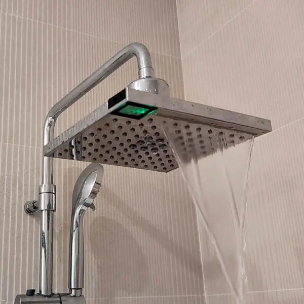 Rain Shower Head Infrared Sensor With Water Jet Change Function. Without Battery It Works With Water Jet Only. Abs Body 22x22 Cm And Brass Connector 3 Functions Of The Water Jet Rain, Mist, Waterfall. - Image 8