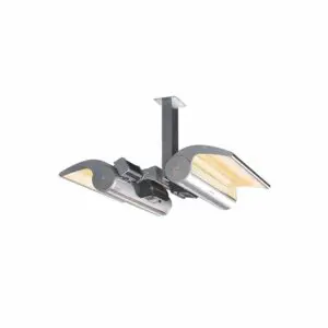 Double Reflective Ceiling Heater With 2000w Each With a Total Of 4000w Ceiling Heaters Made Of High Quality Stainless Steel And Anodised Aluminium Ip65 Protection Rating Remote Control Included