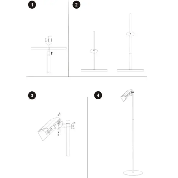 Floor Stand For Infrared Lamps Suitable For Mounting 2 Infrared Eyelid Heaters Or 1 Hot-glass Or Hot-ira Or Hot-irb Only - Image 6