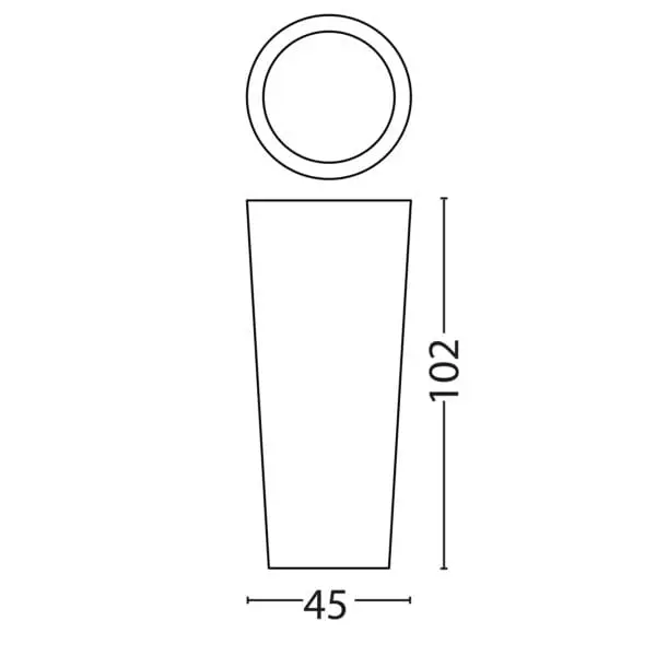 Solar Self-recharging Luminous Vase Made Of Polyethylene Model Rotondo Solar With Height 102 Cm. Solar Luminous Vase Made In Italy, Impact, Weather And Uv Resistant. Possibility To Be Used All Year Round. - Image 8
