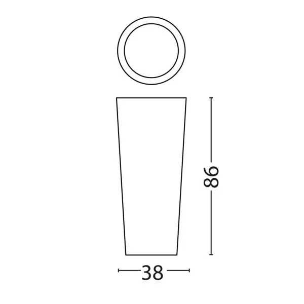 Solar Self-recharging Luminous Vase Made Of Polyethylene Model Rotondo Solar With Height 86 Cm. Solar Luminous Vase Made In Italy, Impact, Weather And Uv Resistant. Possibility To Be Used All Year Round. - Image 8