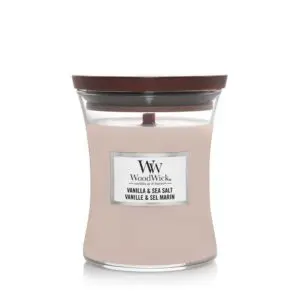WoodWick Vanilla & Sea Salt Candle – Premium Medium (60h)
